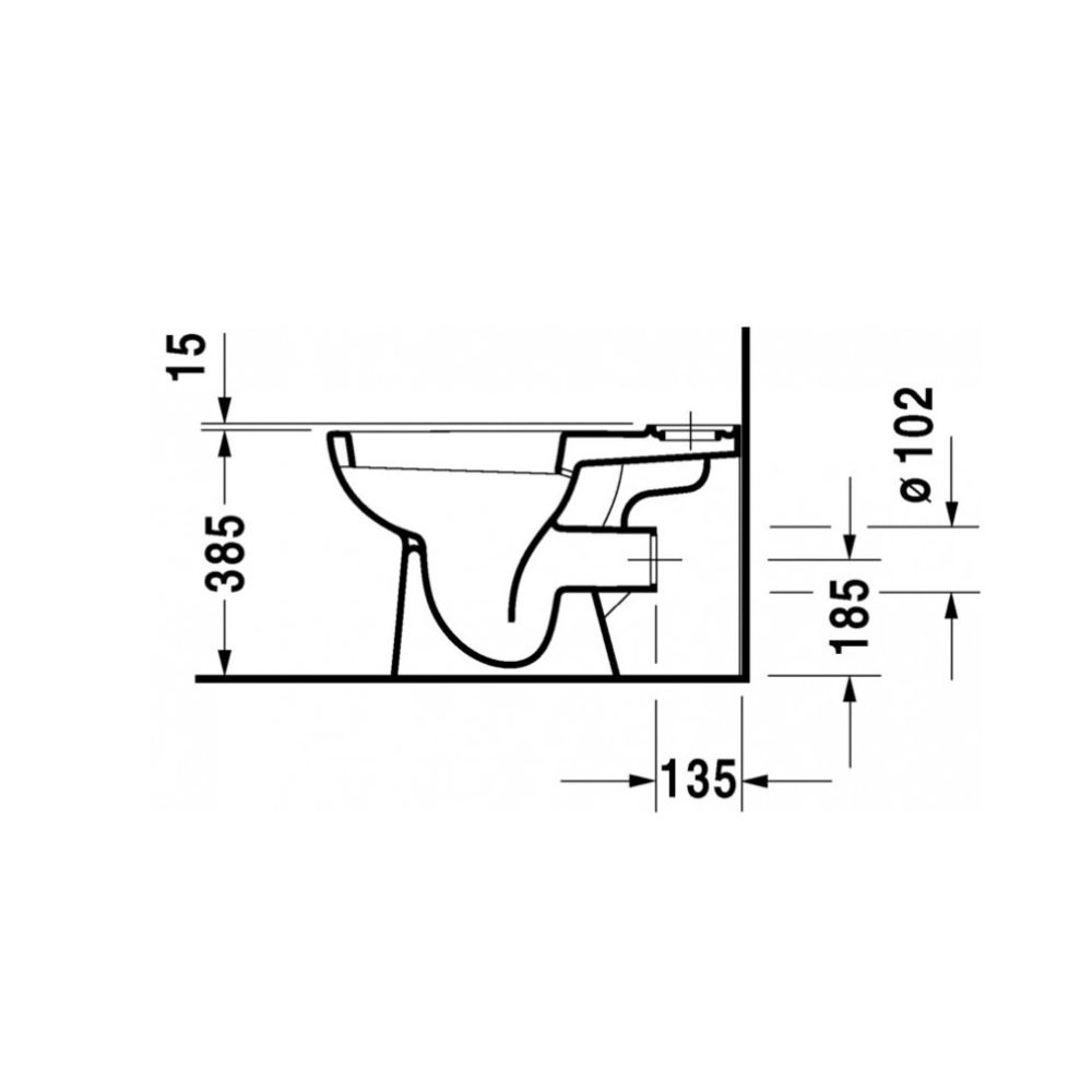 CUVETTE SARRIE 211109 D-CODE Sans Reservoir Et Abattant dimensions 1