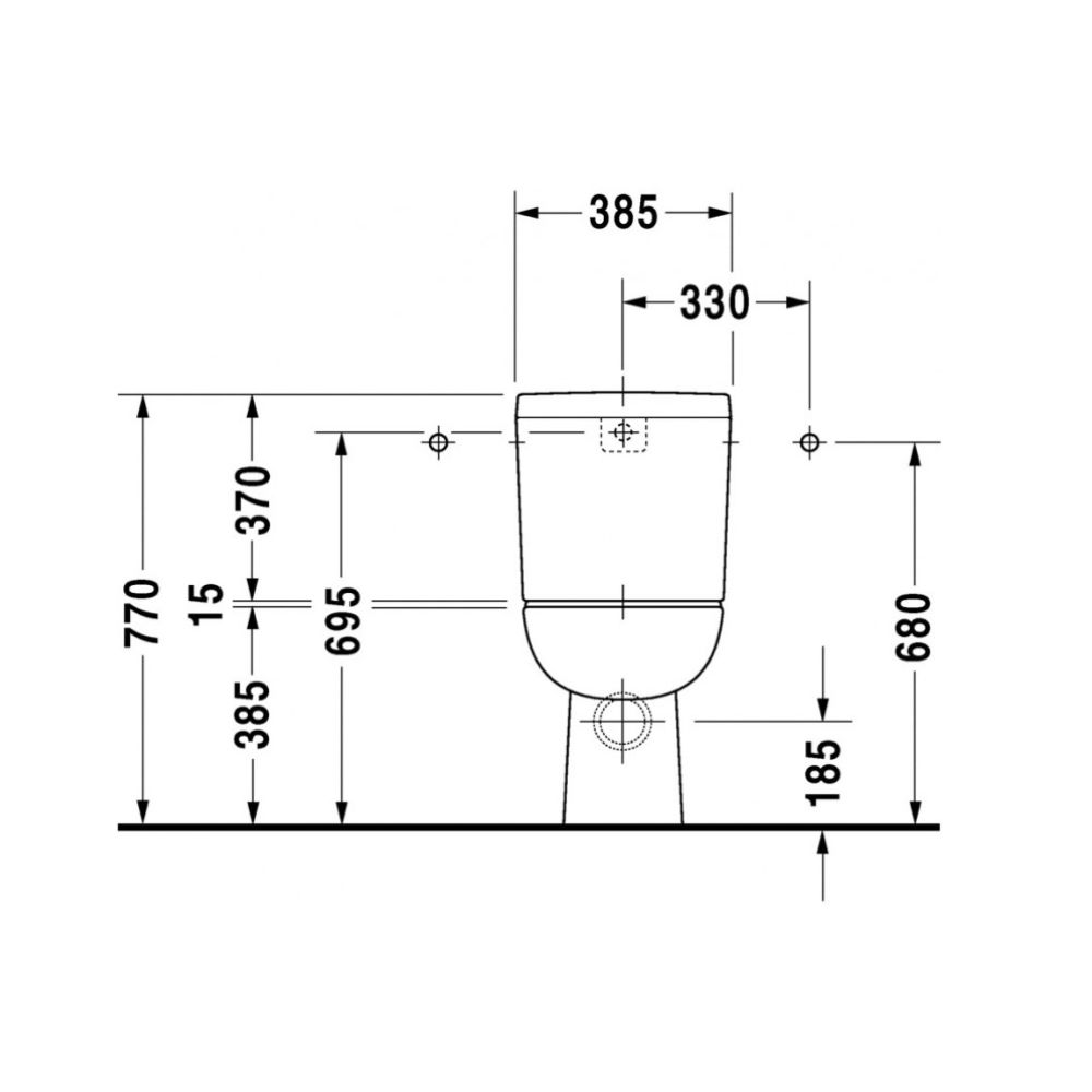 CUVETTE SARRIE 211109 D-CODE Sans Reservoir Et Abattant dimensions 2